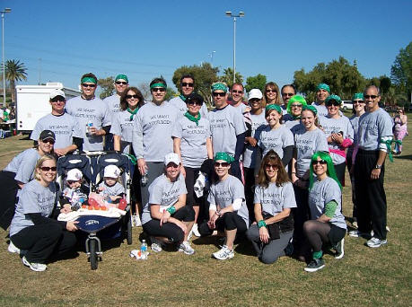 The PT 101 Team lead by Tabitha Citro at the 5k Walk For Wishes, 2010 for the  Make a Wish Foundation