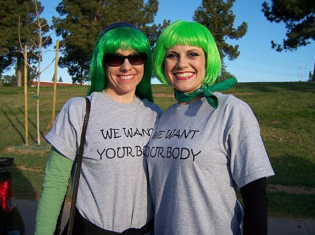 Tabitha and Chelle at the 5k Walk for Wishes in Tempe, AZ. March 13, 2010