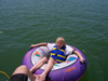 Bethany - tubing at the lake